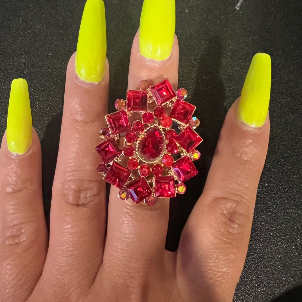 Red jeweled ring